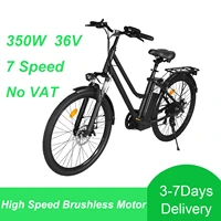 eu stock electric bike 26 inch 350w 36v lady removable lithium battery e bike large lcd screen girls electric bicycl