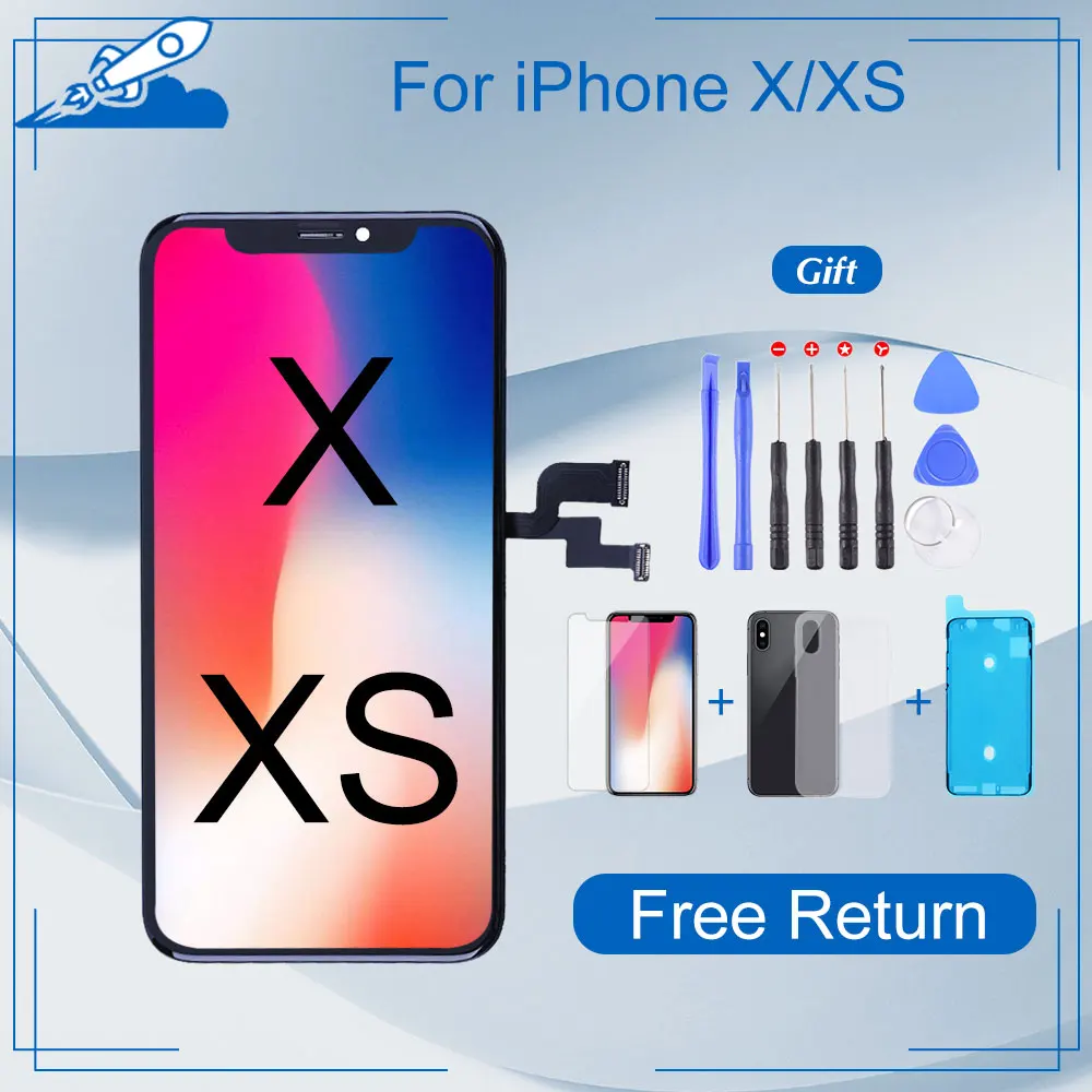 ЖК-экран Elekworld для iphone X XS OLED TFT сменный без битых пикселей с 3D сенсорным