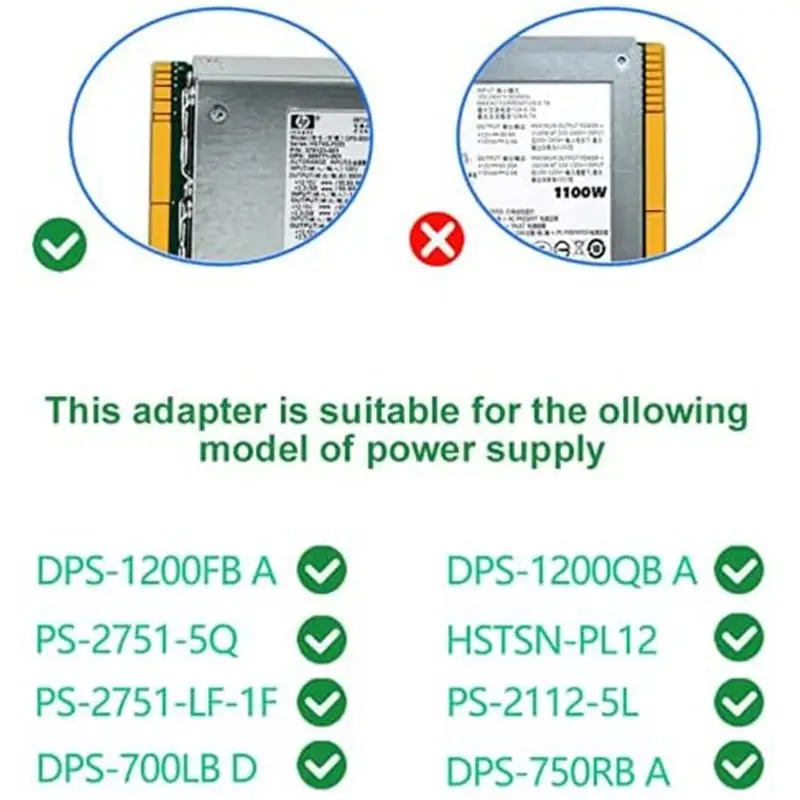 

12pcs 17pcs Wholesale 6Pin to 8Pin For BTC Mining +Power Module Breakout Board For HP 750W 1200W PSU GPU Server Power Conversion