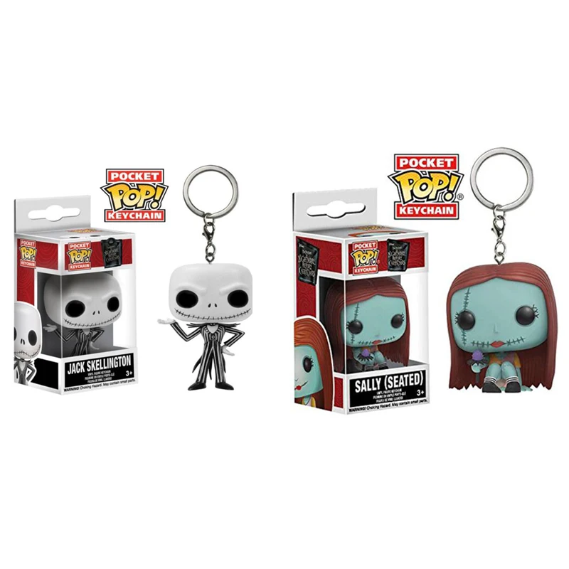 Funko Pop Pocket Pop Jack Skellington брелок Кошмар перед Рождеством Салли(сидя) фигурка Тыква король игрушка