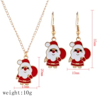 christmas santa claus pendant drop earrings for women girl cute sweet womens earring party jewelry new year gift winter
