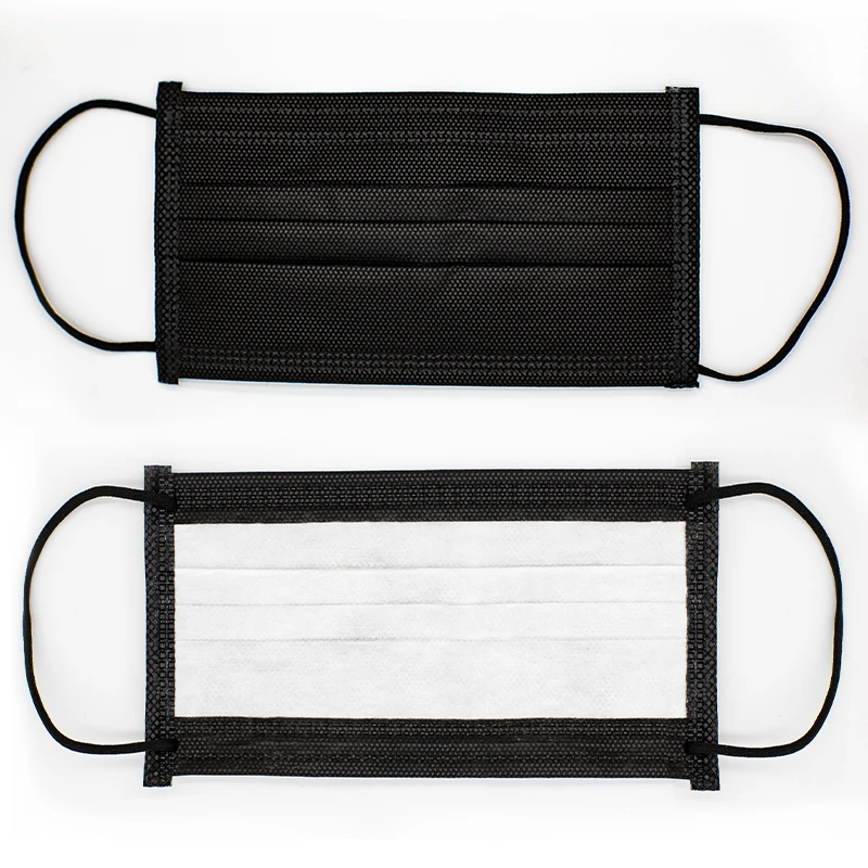 

200/100/50PCS Mask Black Disposable 4-Layer Face Mouth Mask Anti-fog Dustproof Activated Carbon Face Mask Adult Masks Respirator