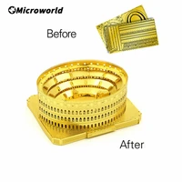microworld 3d metal nano italy the roman colosseum buildings models kits diy laser cut educational jigsaw toys gifts for adult