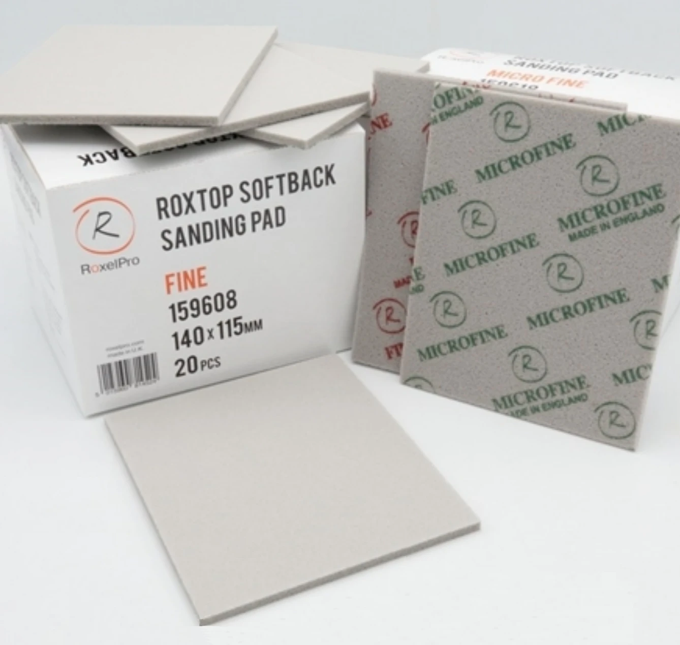 Губки абразивные RoxelPro Softback Fine UltraFine SuperFine MiroFine 140 x 115мм |