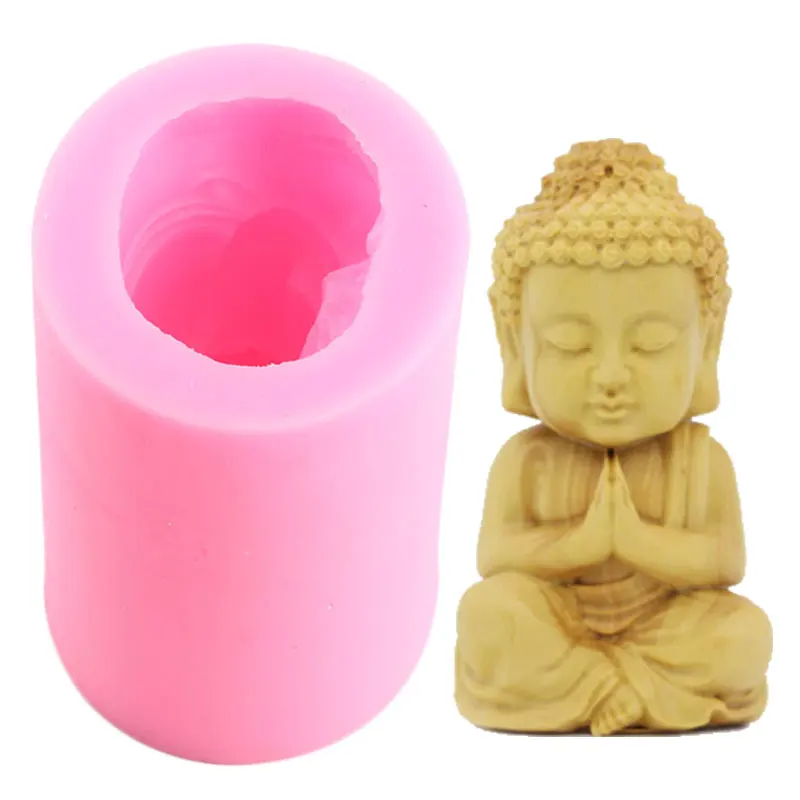 Buddha Design Silicone Candle Mold Aromatherapy Plaster Molds Polymer Clay Soap Moulds DIY Resin Gypsum Crafts Making Mould