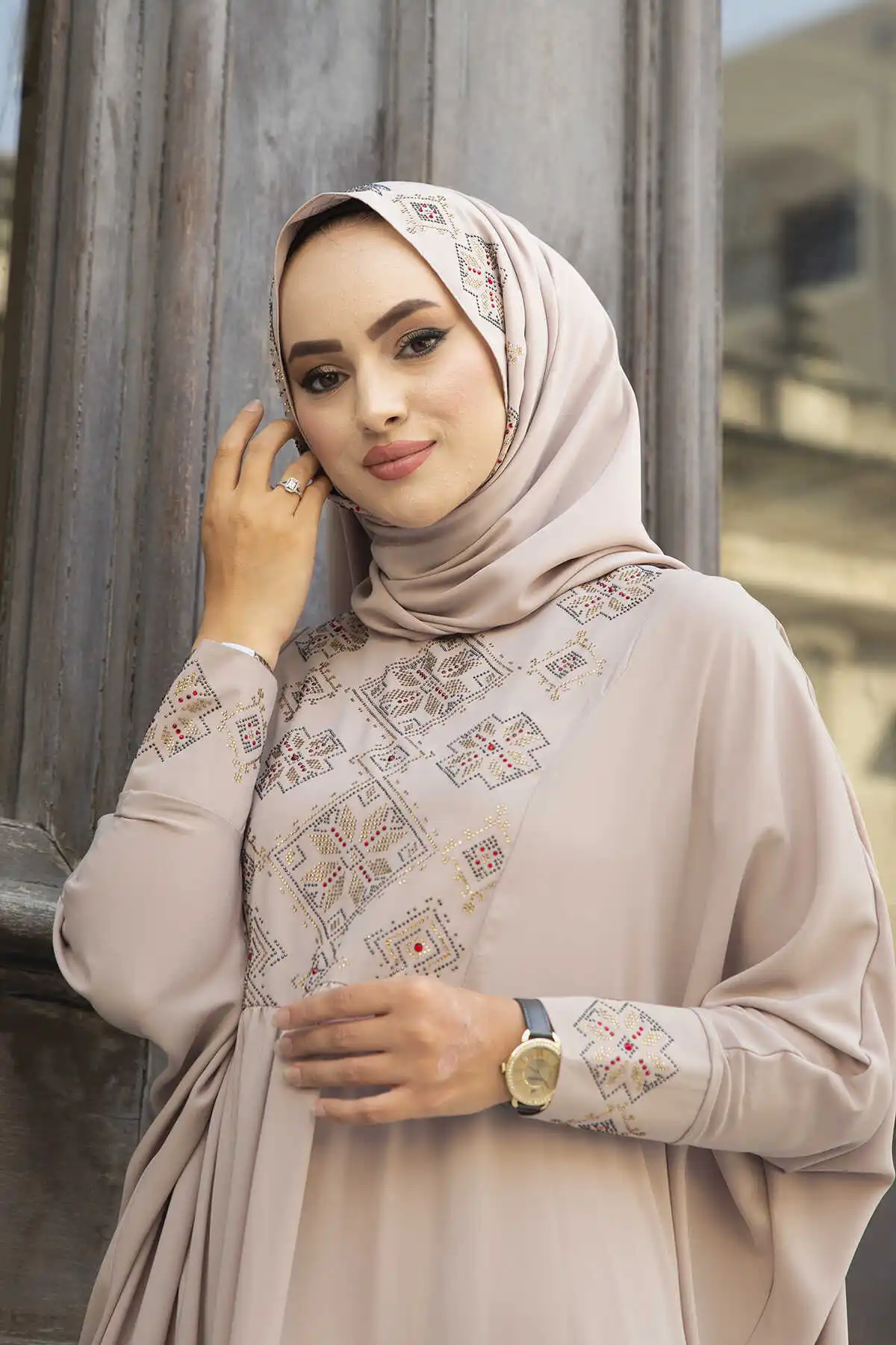 Османская шаль абайя двойной комплект Рамадан кафтан Дубай Турция искусственное