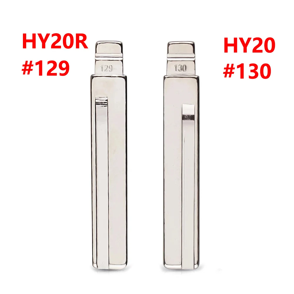 

#129 HY20R #130 Metal Blank HY20 Flip KD Key Blade For Hyundai For Kia Car Remote Key Embryo Uncut Right Left Blade