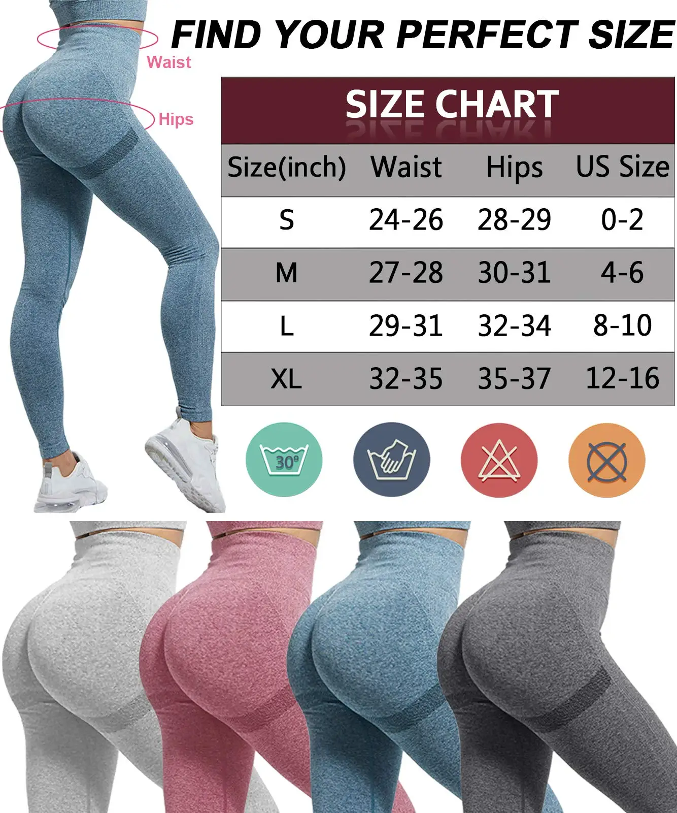 

Scrunch Butt Lifting Seamless Leggings for Women High Waist Tummy Control Vital Yoga Pants Gym Workout Running Tights