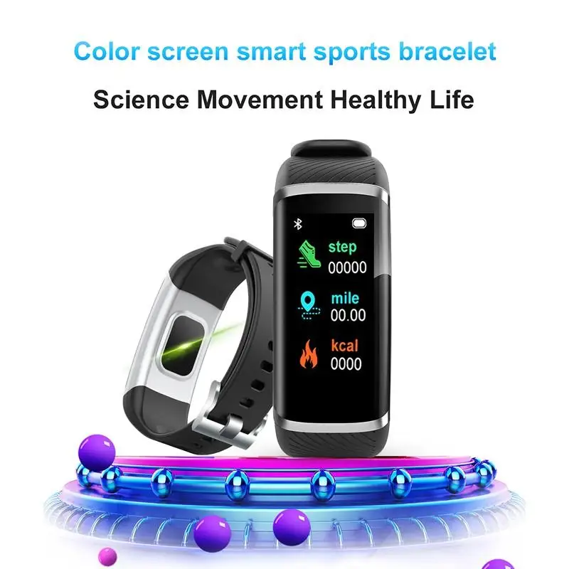 Умный браслет-трекер Smart Band Watch Fitness Tracker Bracelet IP67 Waterproof Heart Rate Blood Pressure Measurement Sport Smartband.