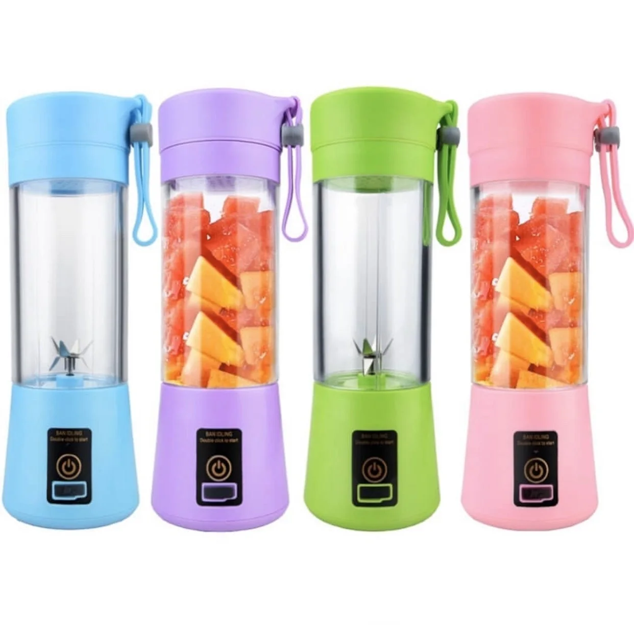 Portable mini blender for smoothies and cocktails USB 6 Knives | Бытовая техника