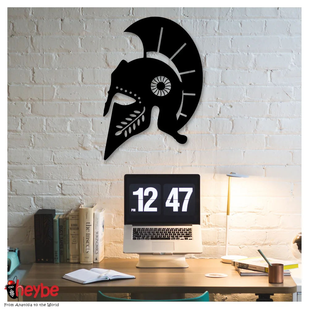 Деревянный шлем Воин Головной убор Армейский настенный художественный декор