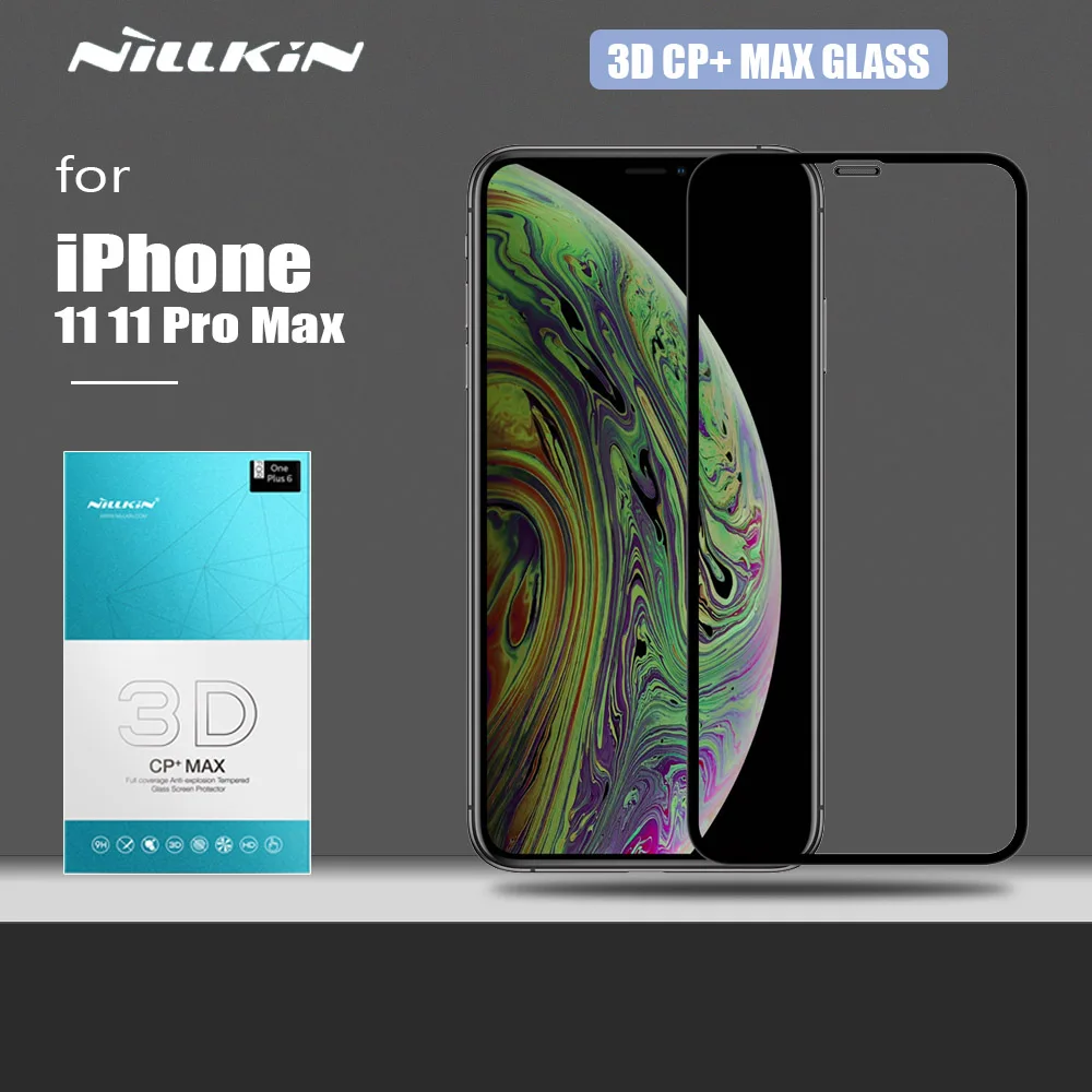 

Защитное стекло Nillkin для iPhone 11, 11 Pro, Max, CP + Max, 3D полноэкранное закаленное стекло, HD защитная пленка для iPhone 11 Pro Max