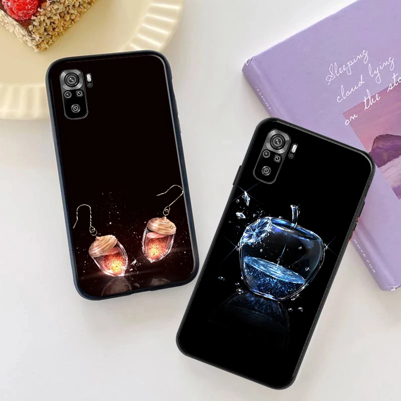 

Earring Lollipop Glass Phone Case For Xiaomi Redmi 9T 9A Note 9 10 Pro MAX 9S Note 9 Pro 5G 10S 10 10T 5G Pro Cases Back Cover