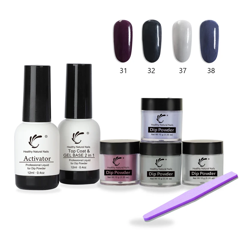 Kit 04 ТП 7 шт./компл. 0,35 oz порошок погружения ногтя+ 12 мл гель для гелевого маникюра без лампы затвердевающий акриловый Системы 10g порошок салон Декор инструмент - Цвет: Kit 04
