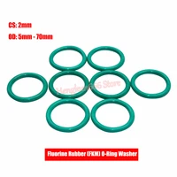 cs 2mm o ring green fkm fluorine rubber o ring sealing washer gaskets od 5mm 70mm insulation oil resistant high temp