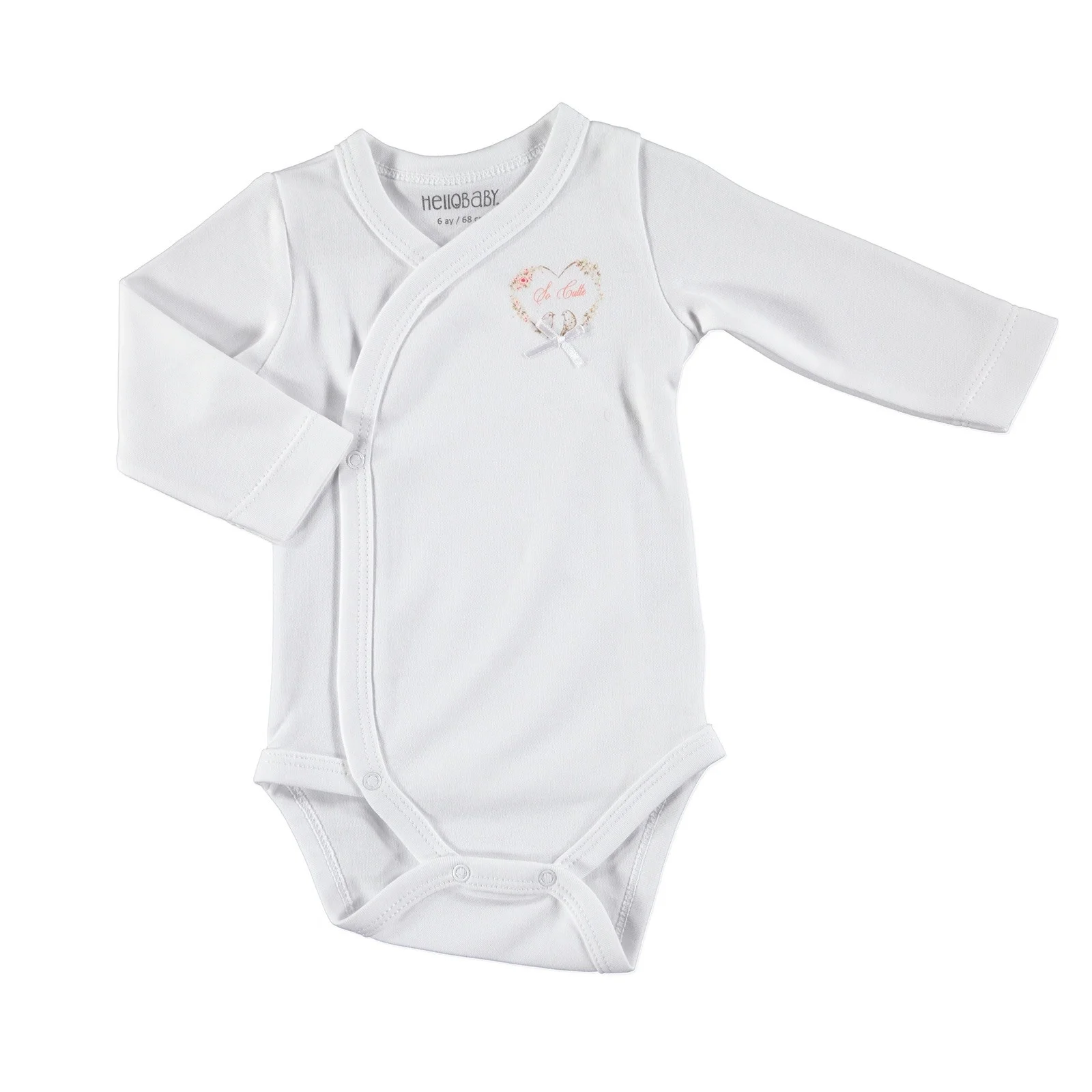 Ebebek HelloBaby/боди с длинными рукавами и принтом маленьких цветов для малышей| |