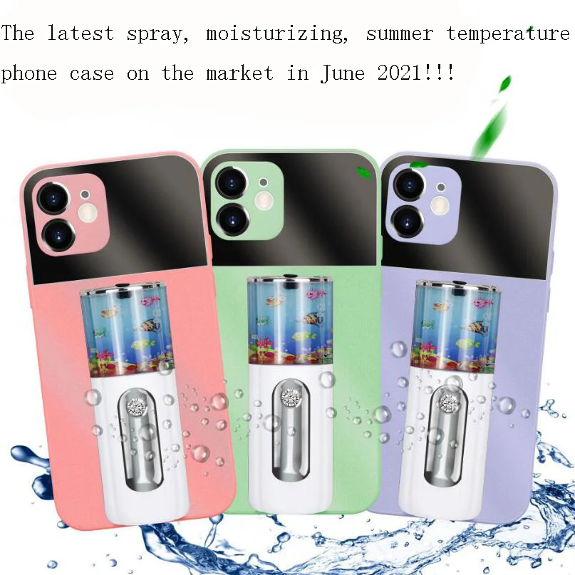 summer nano spray humidity phone case for apple iphone11 12 pro max xr xs 7 8 plus huawei portable water replenishing artifact free global shipping