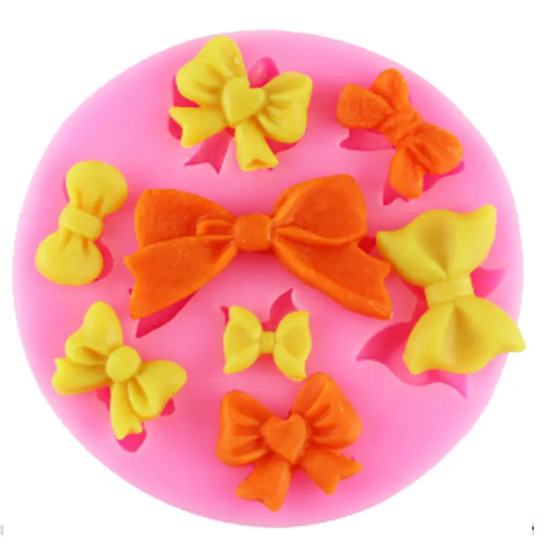 

3D Bow Tie Silicone Mold Candy Clay Resin Molds Baby Party Cupcake Topper Fondant Cake Decorating Tools Chocolate Gumpaste Mould
