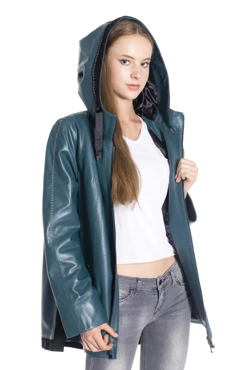 

Women winter leather jacket winter Leather Jacket Genuine Real Leather Jacket leather Coat lambskin coat Female Parka Genuine