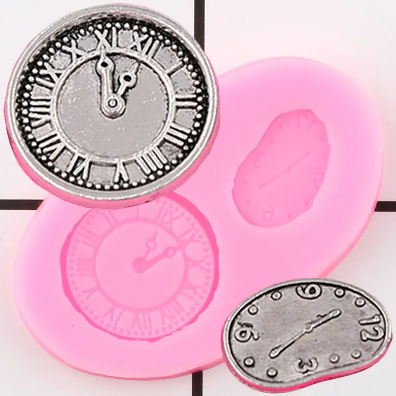 

Industrial Steampunk Watches Silicone Mold Clock Cupcake Topper Fondant Mold Cake Decorating Tool Candy Chocolate Gumpaste Mould