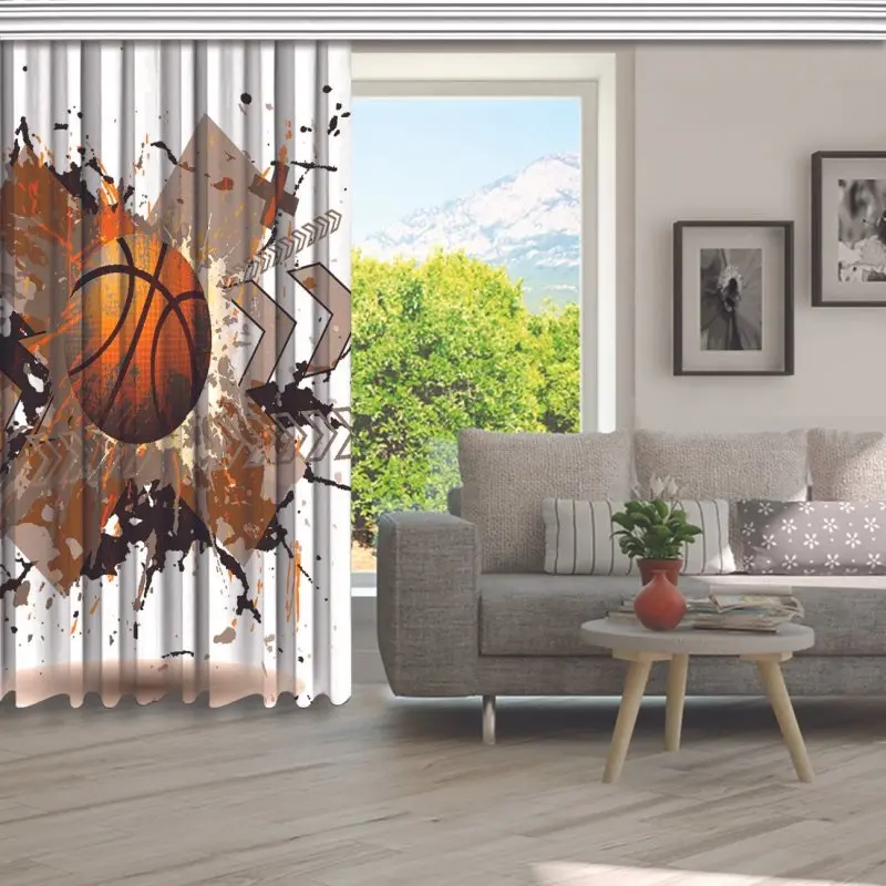 Элементы дизайна занавески баскетбольный спортивный плакат художественная