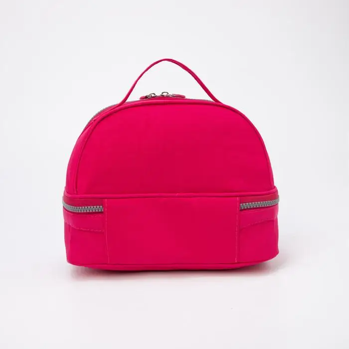 Термосумка 2 отдела на молниях цвет малиновый | Мать и ребенок