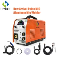 HITBOX Semi-automatic Aluminum Welding Machine Mig Welder MIG250DP 220V Pulse Mig 3 In 1 Inverter Weld Technology