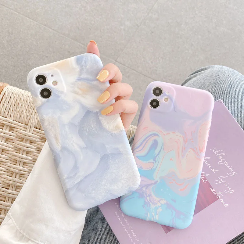 

iPhone 8 & iPhone 7 & iPhone SE [2021 Release] Case Watercolor, High Impact Silicon Cover for iPhone 12 mini 11 pro Max X XR