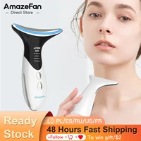 amazefan neck beauty device 3 colors led photon therapy skin careems lifting neck face skin tighten anti wrinkle face massager