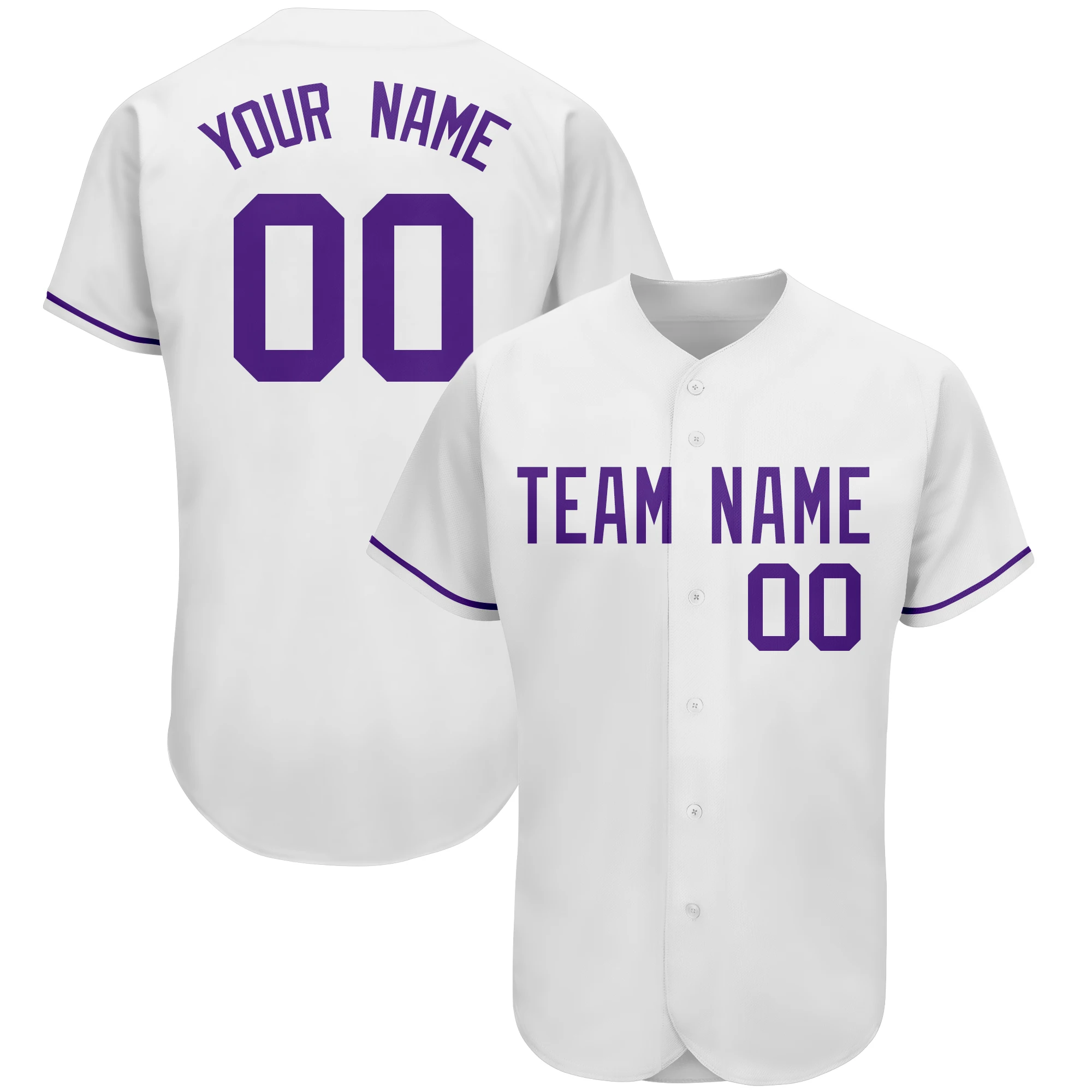 Custom Baseball Jersey Full Sublimated Team Name and Numbers Quick-dry Sports Men/Kids Outdoor Casual V-neck Shirts Fans Gift