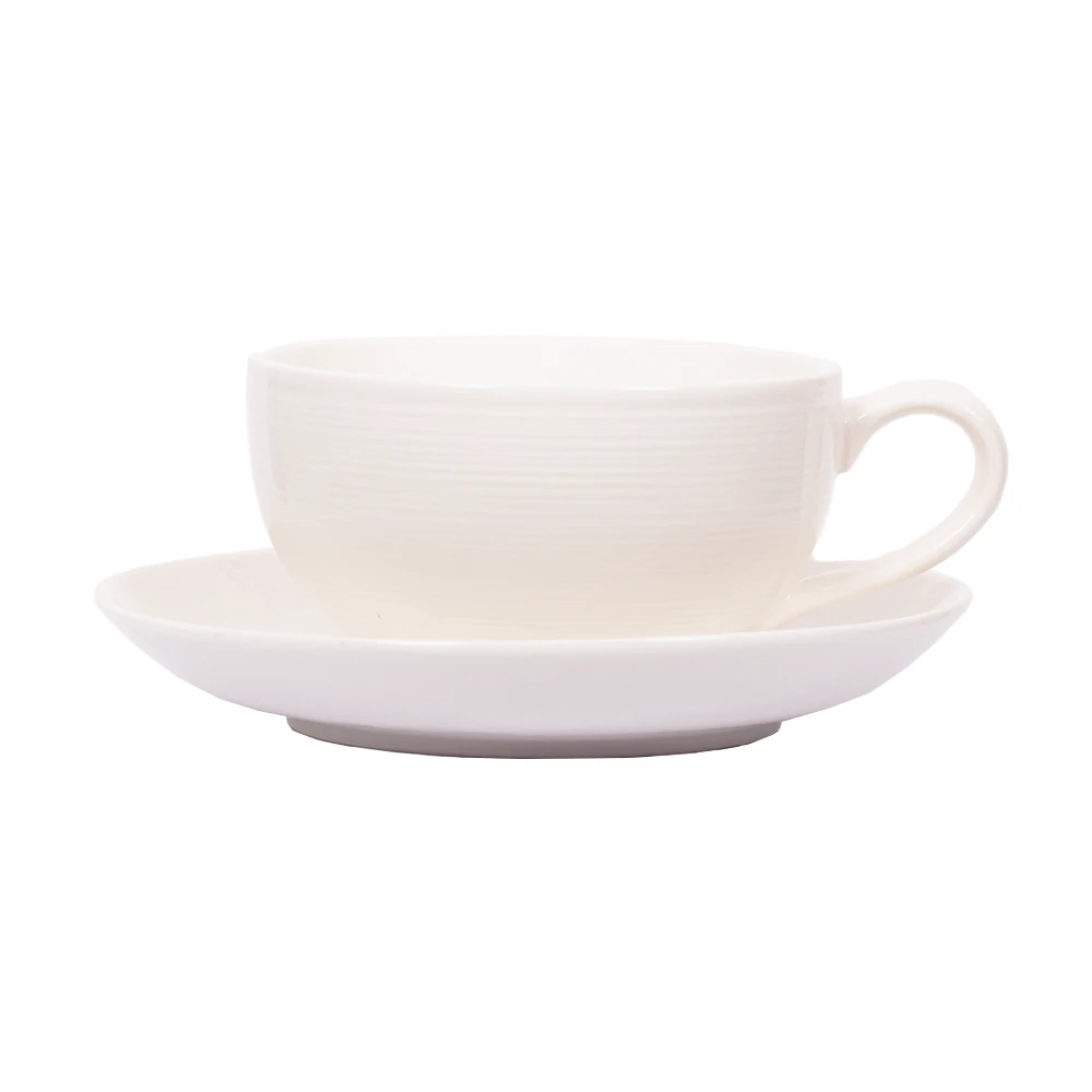 A pair of Tea &quotAhmad Tea&quot White ceramic 290 ml cup saucer set tableware |