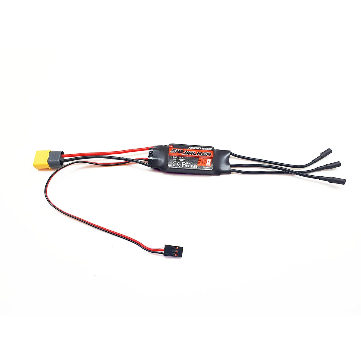 Регулятор оборотов Hobbywing SkyWalker ESC 30A (BEC, XT60) для Cessna 182 V1 1400 мм (Sonic Modell, Hookll)