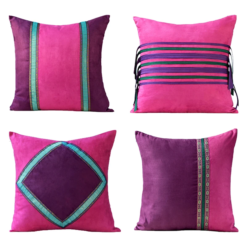 Блестящие наволочки замшевые для диванной подушки Юго-Восточной Азии супер
