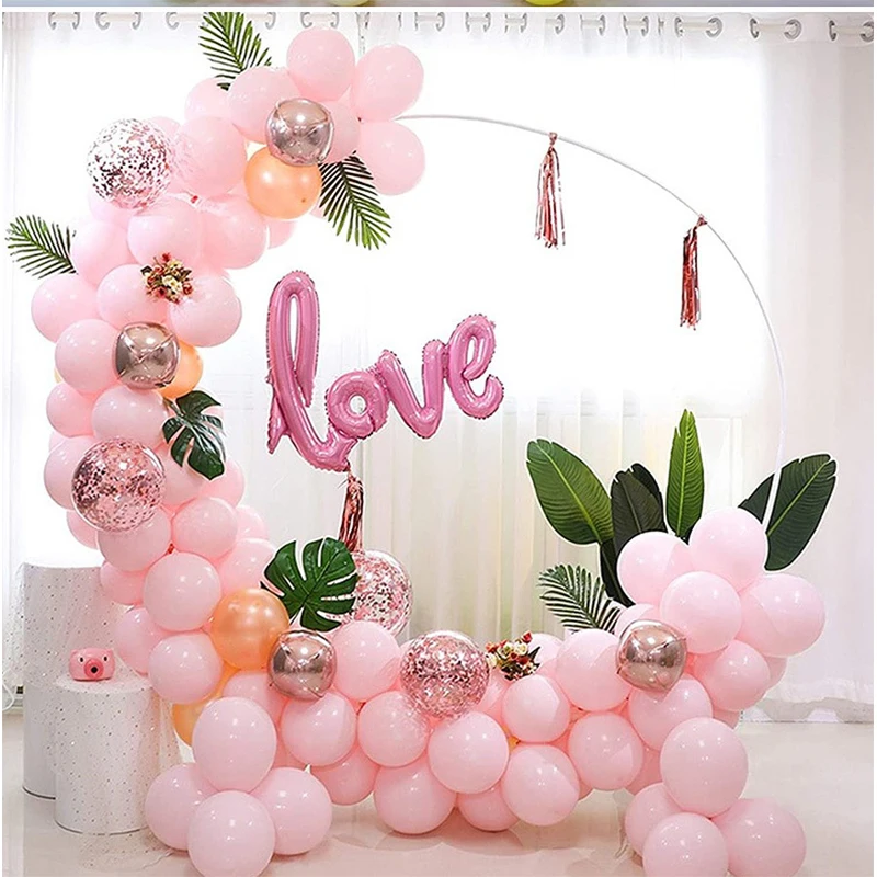 

Bow Of Balloon Arch Ring DIY Wreath Frame Holder Circle Ballon Column Garland Stand Baby Shower Birthday party Wedding Decor
