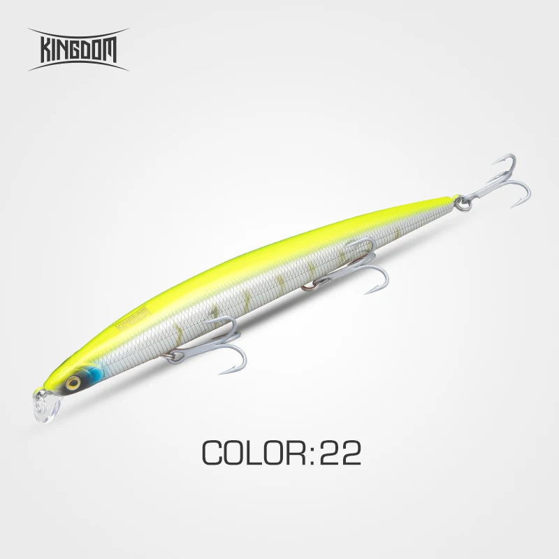 180mm-33g Color22 Kingdom Fishing Приманка для морской рыбалки приманка Джеркбейт 180 мм 29 г/33 г плавающий медленно тонущий воблер для мелкой рыбы шесть цветов Модель 5333-S - Цвет: 180mm-33g Color22