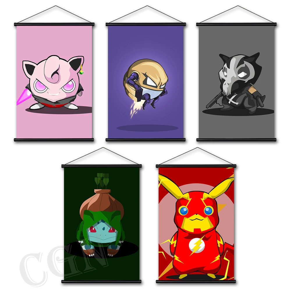 Покемон Пикачу японское аниме подвесная живопись настенное искусство домашний