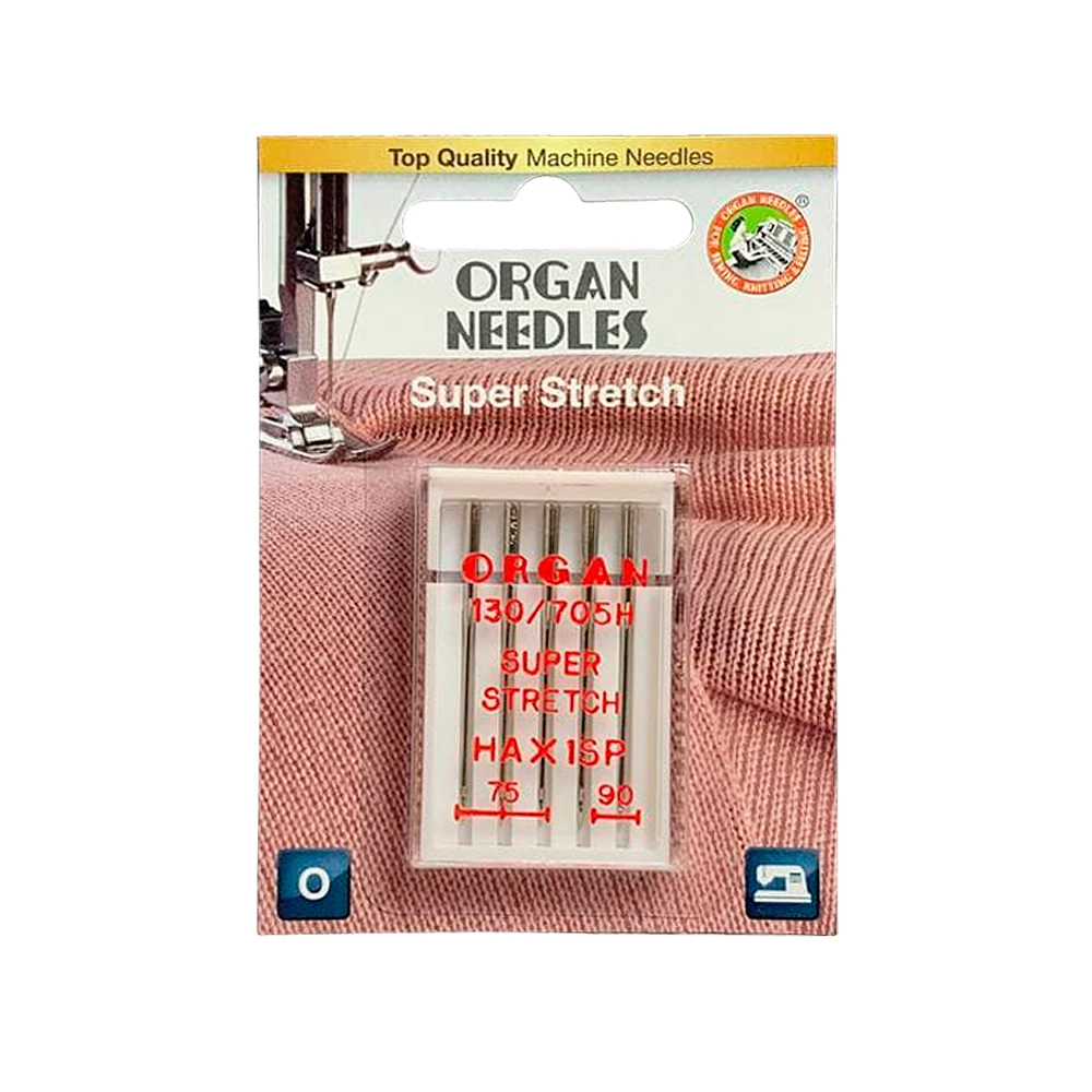 Иглы для швейных машин Organ супер стрейч 5/75-90 Blister | Дом и сад