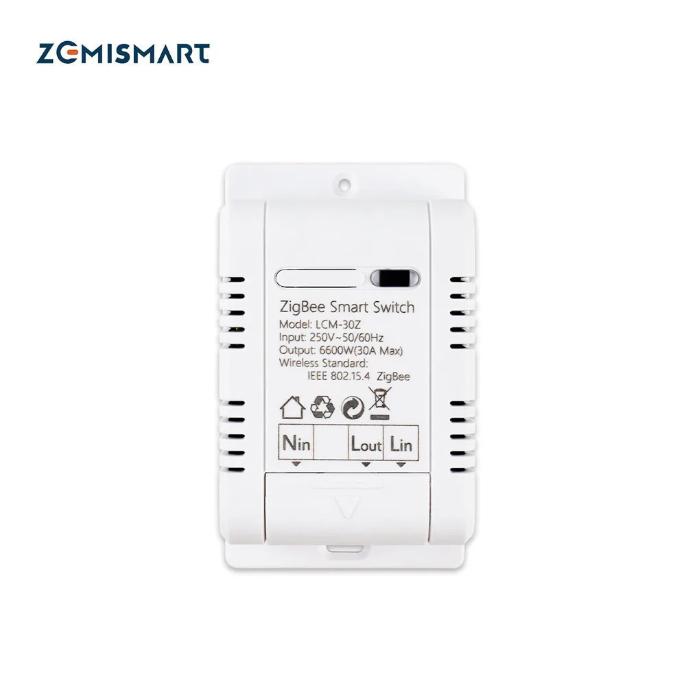 Zemismart – disjoncteur intelligent 30A Tuya Zigbee, interrupteur, minuterie, relais, fonctionne avec Homekit Via Hub ZMHK, 220V, contrôle Alexa et Google Home