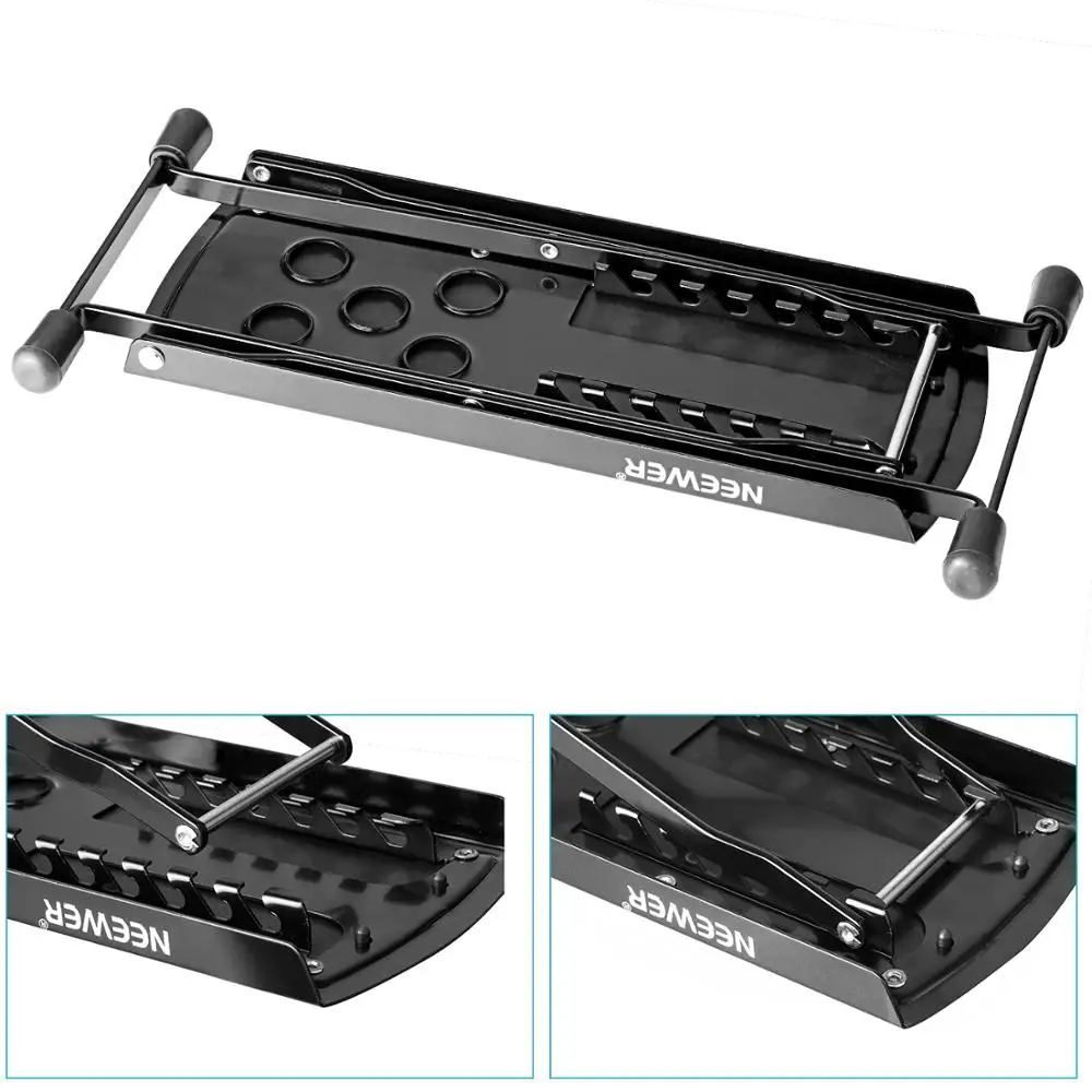

Neewer 2 Pack Guitar Foot Rest, Solid Iron, Provides Six Adjusted Height Positions with Rubber End Caps and Non-slip Rubber Pad