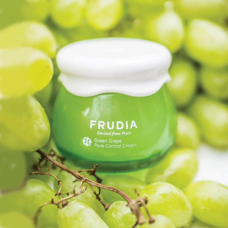 Крем для лица-зеленый виноградный крем контроля пор mini Frudia жирной или сухой кожи
