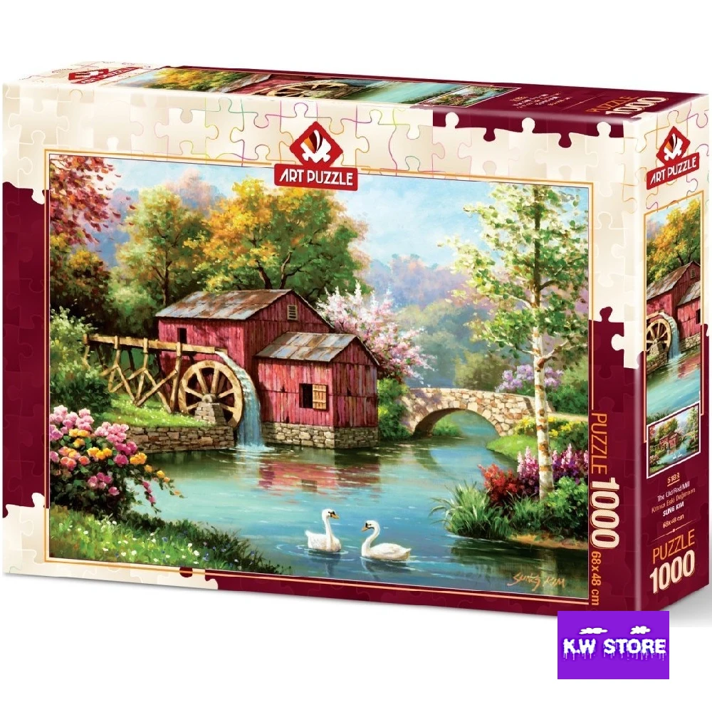 

Art Puzzle Red Old Mill 1000 Piece Panorama Original And High Quality Adult Intelligence Board Games