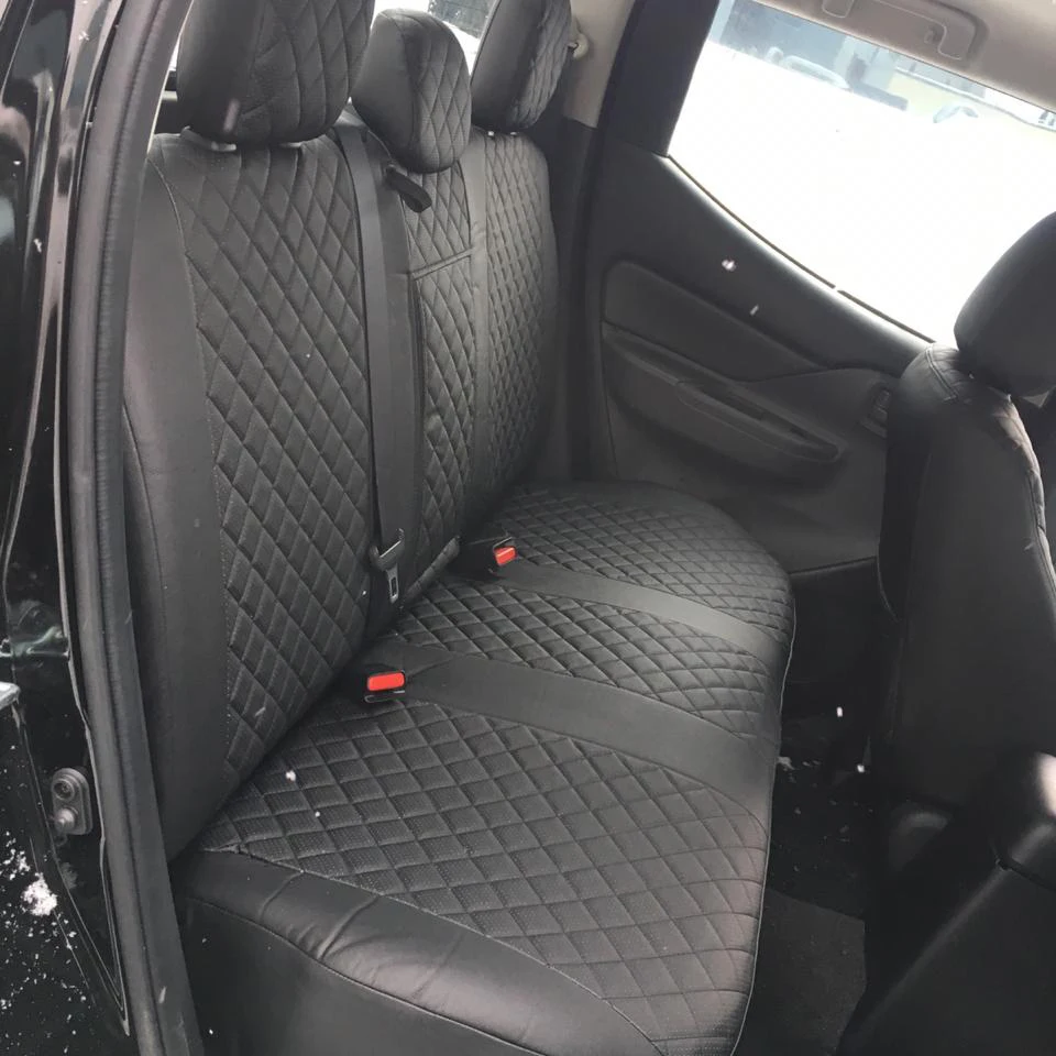 Mitsubishi L200 IV (Рестайлинг) с 2013-2015 гв. модельные чехлы на сиденья из экокожи [Модель