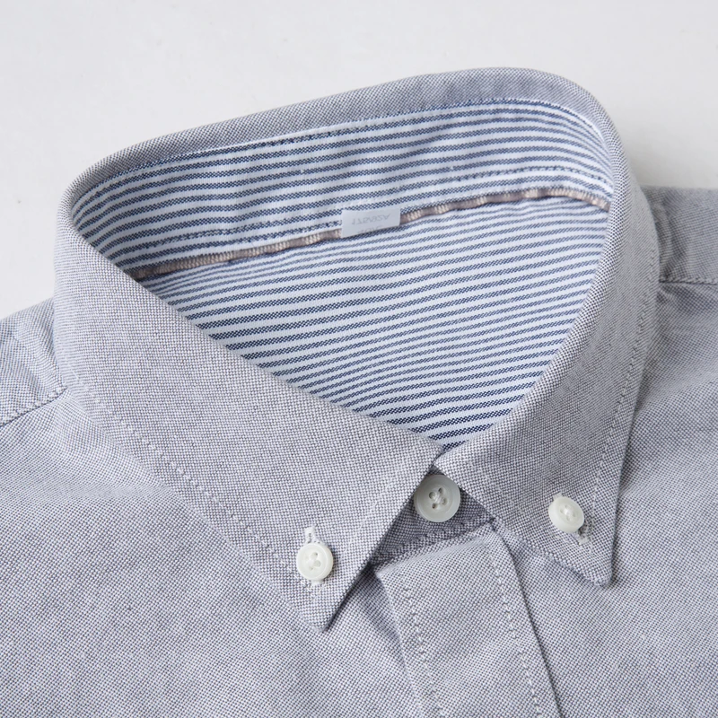 New Hot Fashion Casual Pure Cotton Oxford Mens Shirts White Long Sleeve Chemise Homme Slim Fit Male Fashion Design Blouse 2022
