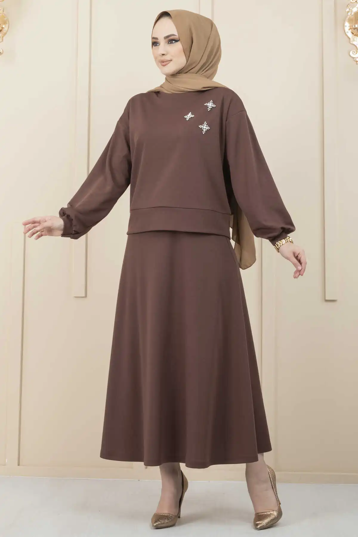 Женская юбка-хиджаб с бисером, Длинная летняя одежда Женский костюм-кимоно с леопардовым принтом мусульманская одежда мусульманские плать...