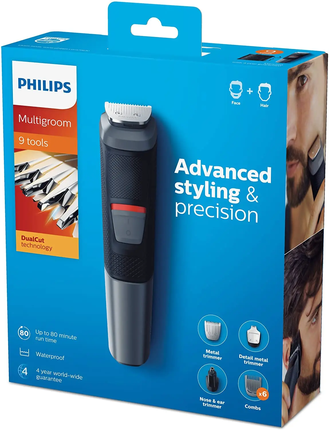 

Philips MG5720 / 15 Men's Grooming Set Philips Multigroom Beard Grooming Kit with Trimmer for Head Body, Face