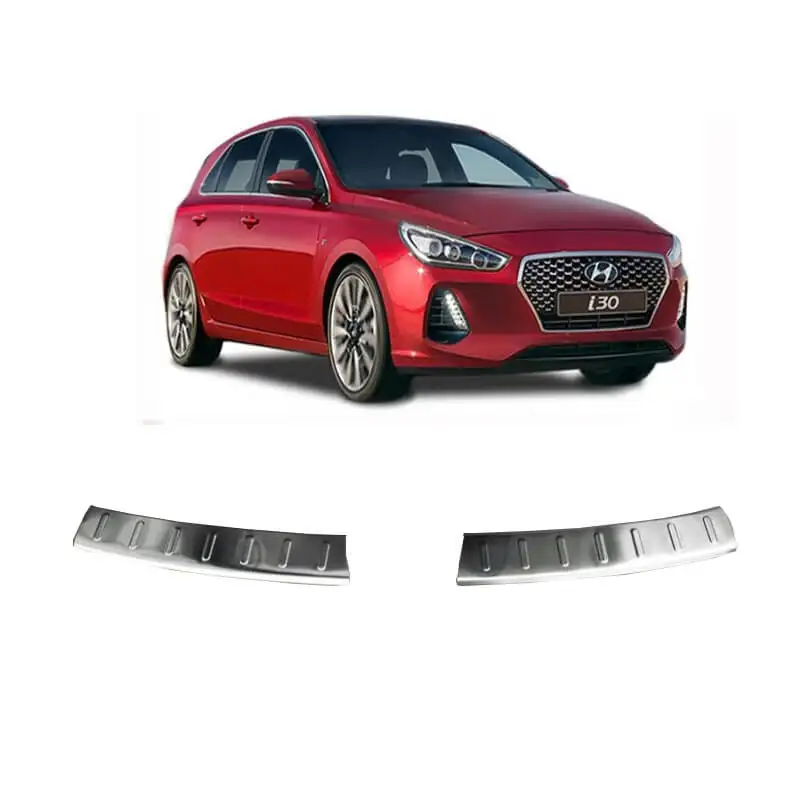 

Rear Bumper Sill Cover S. Steel Rear Bumper Protector Rear Bumper Guard for Hyundai i30 2012-2016