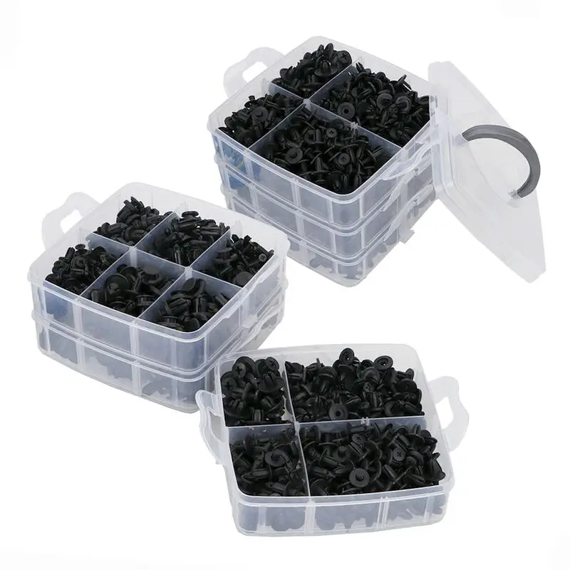 

Hot Sale 620pcs/box Auto Fastener Clip Mixed Car Fasteners Door Trim Panel Auto Bumper Rivet Retainer Push Engine Cover Fender