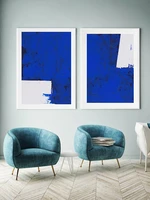 blue abstract poster minimalist canvas painting modern fashion art print scandinavian wall picture for living room home decor