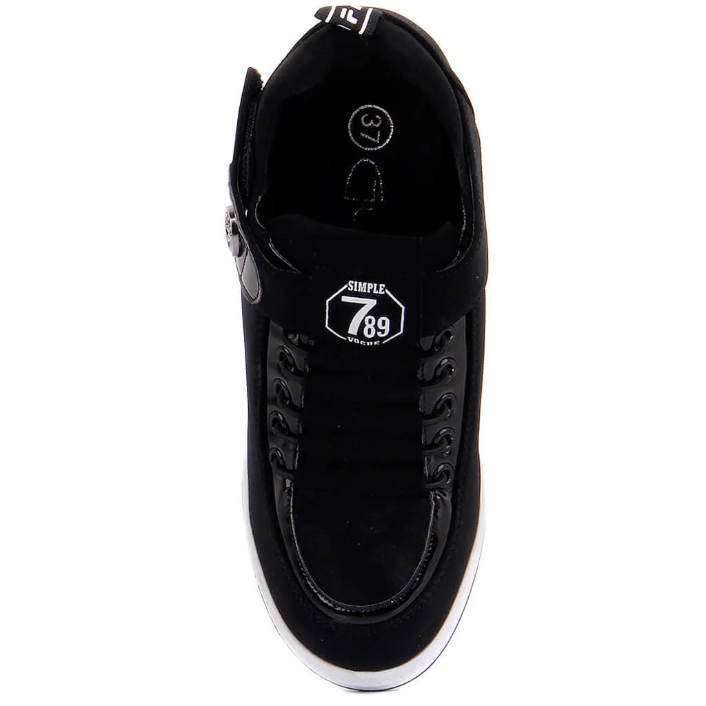 Guja-черные женские полусапожки на липучке | Обувь