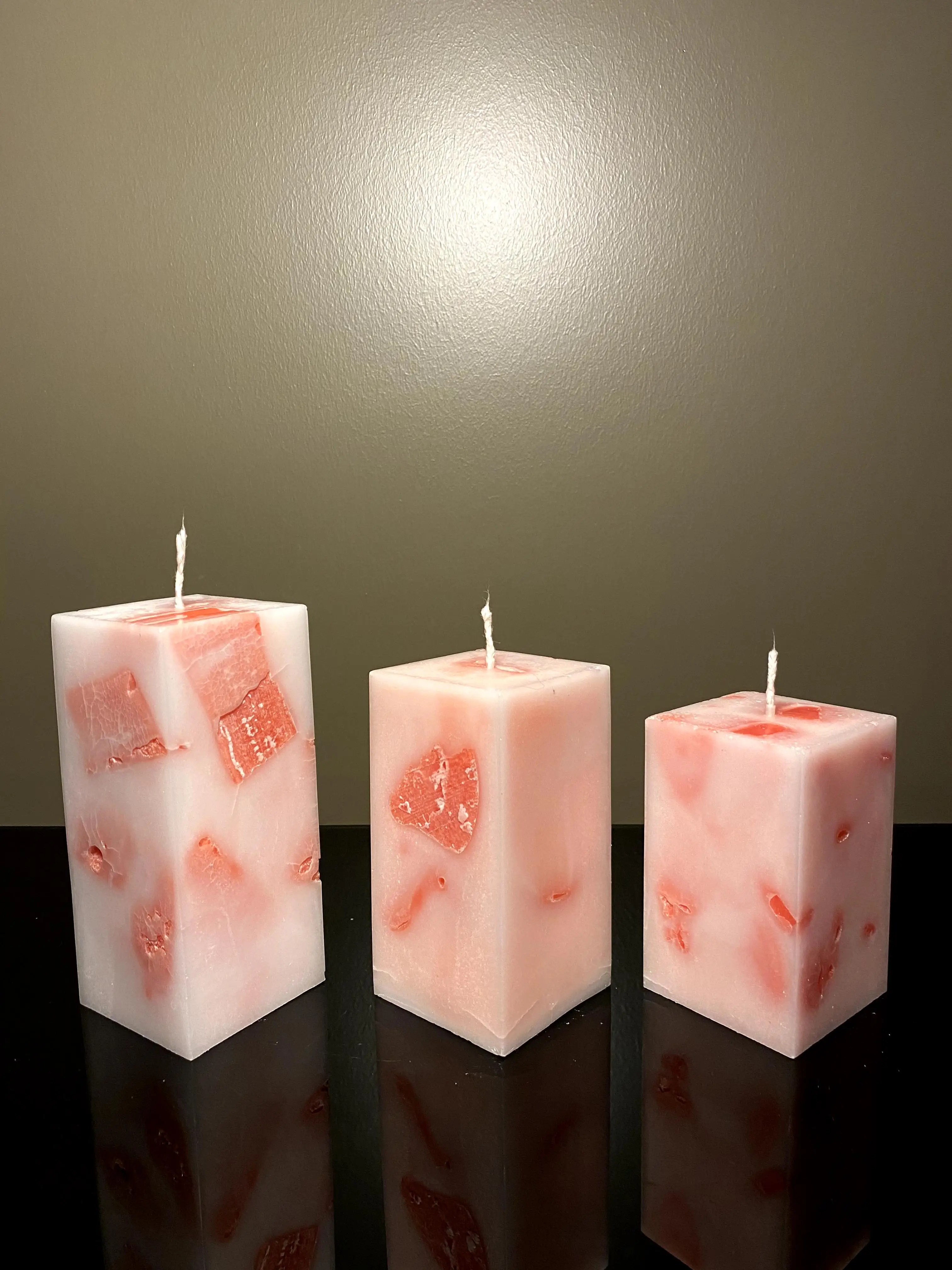 

Talya Art Design, Parafinsiz and Decorative 3'lü Candle Set.